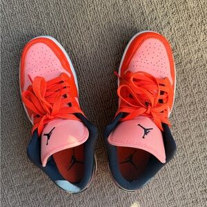 Women's Air Jordan's in Pink and Orange (US 7)